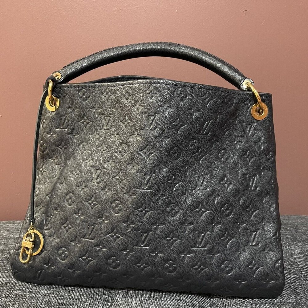 Louis Vuitton Artsy MM Monogram Empreinte Leather Navy Blue Mint Condition
